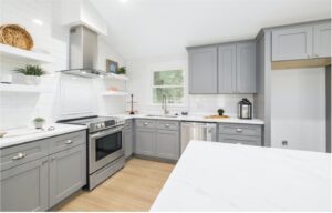 gray kitchen cabinets, shaker cabinets, kitchen, kitchen inspiration